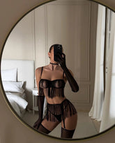 Irresistible Allure: Sensual Tassel Lingerie Set - Todanua Internacional